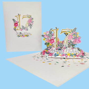 Seventeenth Birthday 3D Pop-Up Card UK